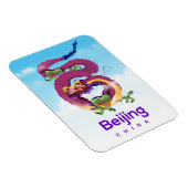 Peking China Dragon Reiseplakat Magnet (Rechte Seite)