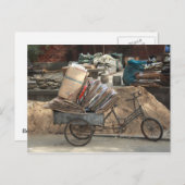 Peking China Fahrrad Postkarte (Vorne/Hinten)