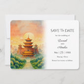 Peking China Hochzeit in Urlaubsort Save The Date (Vorderseite)