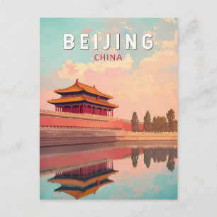 Peking China Illustration Reise Kunst Vintage Postkarte