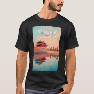 Peking China Illustration Reisen Kunst Vintag T-Shirt