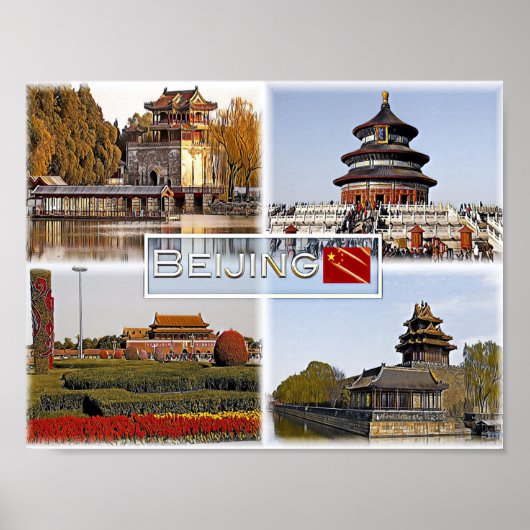 Peking - China - Mosaik - Poster (Vorne)