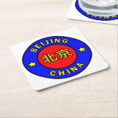 Peking-China Rechteckiger Pappuntersetzer (angewinkelt)