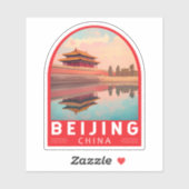 Peking China Reise Kunst Emblem Aufkleber (Blatt)