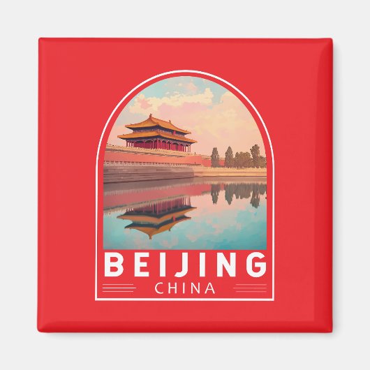 Peking China Reise Kunst Emblem Magnet (Vorne)