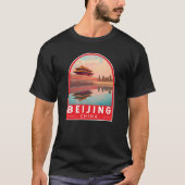 Peking China Reise Kunst Emblem T-Shirt (Vorderseite)