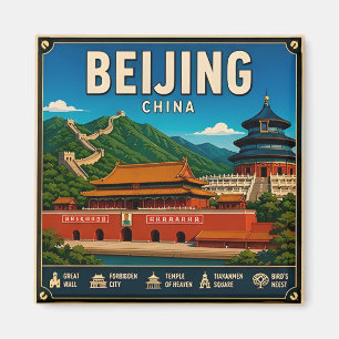 🧲 Peking China Reiseandenken für Besucher 🧲 Magnet