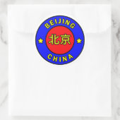 Peking-China Runder Aufkleber (Tasche)