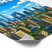 Peking China Skyline Moderne Stadtansicht Poster (Ecke)