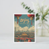 Peking China Vintage Kunst Postkarte (Stehend Vorderseite)