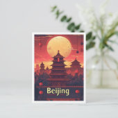 Peking China Vintage Kunst Postkarte (Stehend Vorderseite)