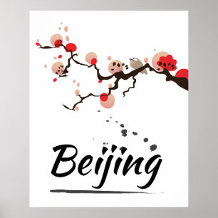 Peking-China-Vintage Reise-Kunst Poster