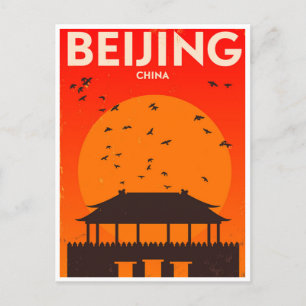 Peking China Vintage Reise Retro-Tourismus Postkarte
