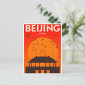 Peking China Vintage Retrotourismus Postkarte (Stehend Vorderseite)