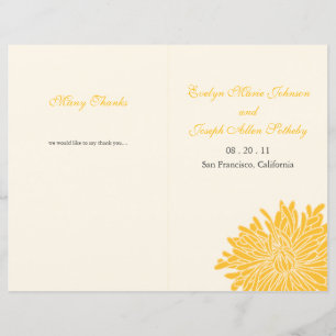 Peking Chrysanthemum Wedding Program