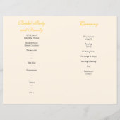 Peking Chrysanthemum Wedding Program (Rückseite)