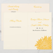 Peking Chrysanthemum Wedding Program (Vorne/Hinten)