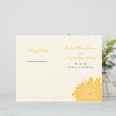Peking Chrysanthemum Wedding Program (Stehend Vorderseite)