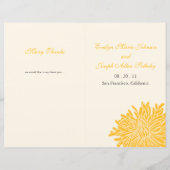 Peking Chrysanthemum Wedding Program (Vorderseite)