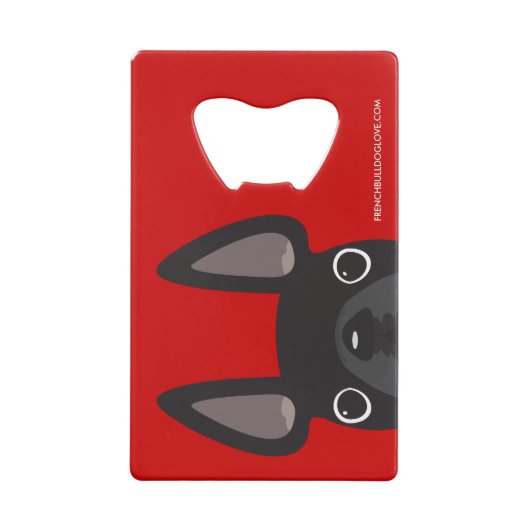Peking French Bulldog Flasche Opener Card Geldbeutel Flaschenöffner (Rückseite)
