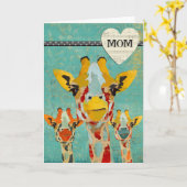 Peking Giraffen Muttertagskarte Karte (Gelbe Blume)