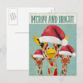 Peking Giraffen Weihnachts-Postkarte Feiertagspostkarte (Vorne/Hinten)