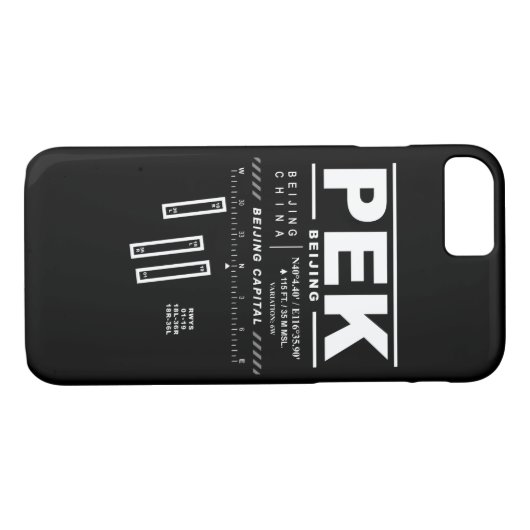 Peking Hauptstadt Int'l Airport PEK iPhone Case (Rückseite (Horizontal))