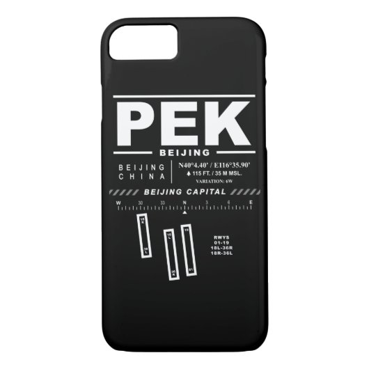 Peking Hauptstadt Int'l Airport PEK iPhone Case (Rückseite)