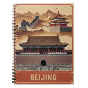 Peking im Vintage-Stil Notizblock