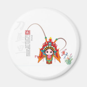 Peking-Oper Chinesisch-Geschenk Magnet