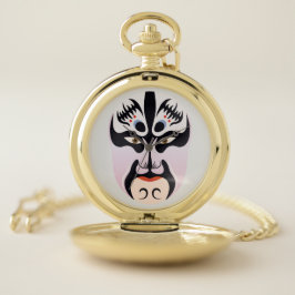Peking Oper Make-up Zhang Fei Taschenuhr