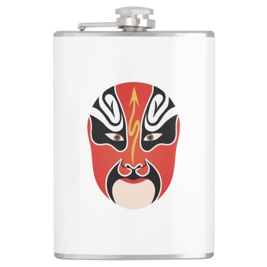 Peking Oper Make-up Zhang He Flachmann (Vorderseite)