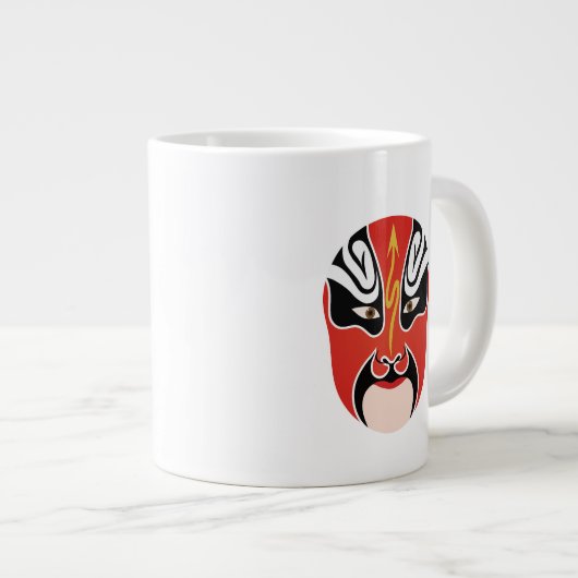 Peking Oper Make-up Zhang He Jumbo-Tasse (Vorderseite Rechts)