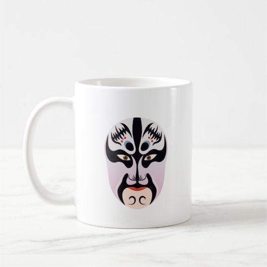Peking-Oper-Schminke Zhang Fei Kaffeetasse (Links)