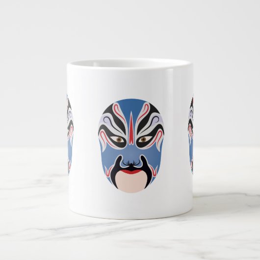 Peking Opernschminke Lu Meng Jumbo-Tasse (Vorderseite)