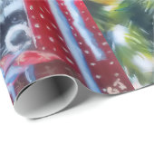 Peking Raccoons Weihnachtsgeschenke Geschenkpapier (Rolleneckpunkt)