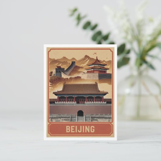 Peking Vintag Postkarte (Stehend Vorderseite)