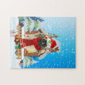Pekinger Hund mit Weihnachtsgeschenken Puzzle (Horizontal)