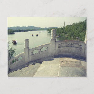 Pekinger Sommerpalastbrücke Vintage Postkarte