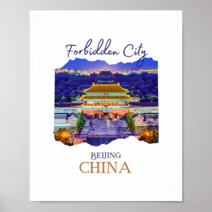 Pekinger Stadt Verbotene China Souvenir Männer Jun Poster