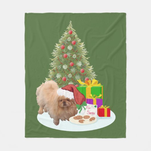 Pekinger Weihnachten Fleecedecke (Vorderseite)