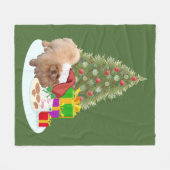Pekinger Weihnachten Fleecedecke (Vorderseite (Horizontal))