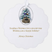 Pekinger Weihnachten Ornament Karte (Rückseite)