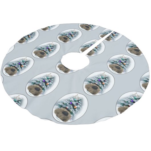 Pekinger Weihnachten Polyester Weihnachtsbaumdecke (Schrägansicht)