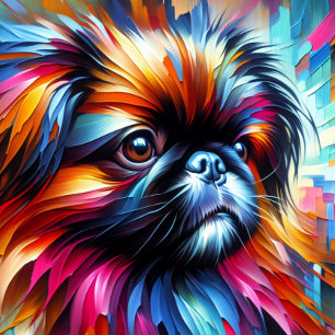 Pekingese Acryl Druck   Farbenfroh   Lebendig Puzzle