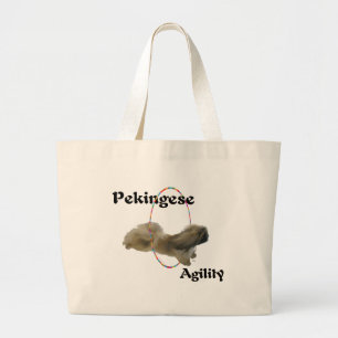 Pekingese Agilität Jumbo Stoffbeutel