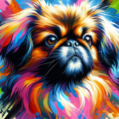 Pekingese AkrylPrintwerbung | Farblich | Lebhaft Puzzle