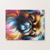 Pekingese AkrylPrintwerbung | Farblich | Lebhaft Puzzle (Horizontal)
