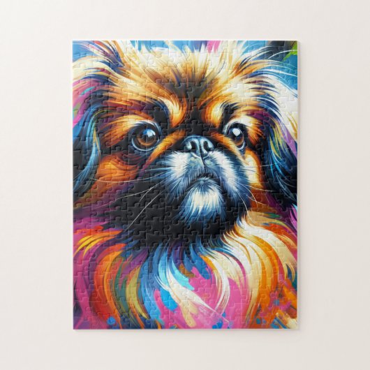 Pekingese AkrylPrintwerbung | Farblich | Lebhaft Puzzle (Vertikal)