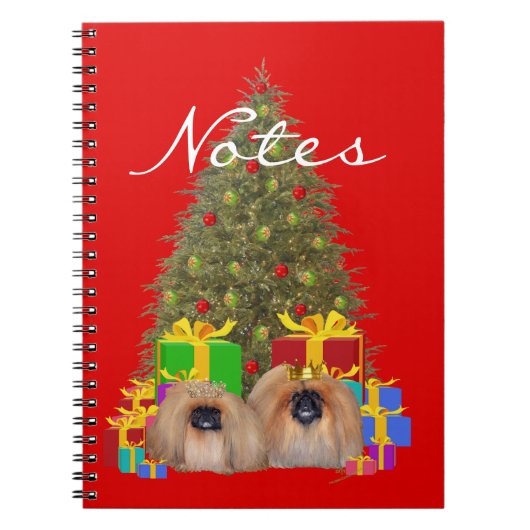 Pekingese am Baum Notizblock (Vorderseite)